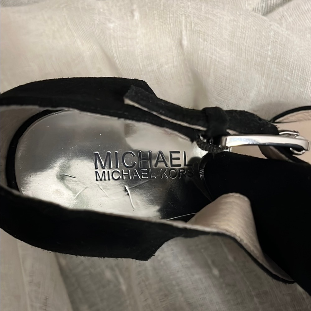 Michael Kors Black and Silver Heels